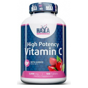 High Potency Vitamin C 1000mg with rose hips - 100 таб Фото №1